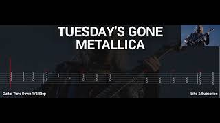 METALLICA  TUESDAYS GONE  TAB GUITAR [upl. by Ruperto]