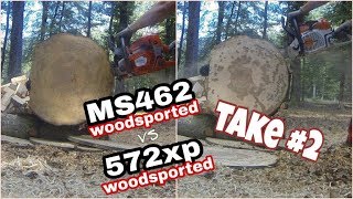 Stihl MS 462 ported vs Husqvarna 572xp ported [upl. by Igiul]