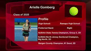 Arielle Gomberg Tennis Recruiting Video Class of 2025 [upl. by Heddie]