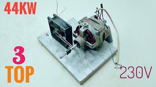 Self Running Top3 Free Electricity 44KW How To Make 230V Free Energy Generator At Home [upl. by Mizuki]