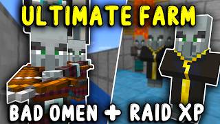 ULTIMATE RAID XP Farm Minecraft Bedrock 121 [upl. by Haelem]