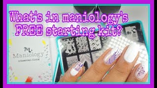 FREE Maniology stamping kit  demo and review ByClouser [upl. by Einnor125]