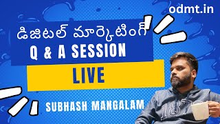 Digital Marketing Course in Telugu  Questions amp Answers Session  Hyderabad 2024 [upl. by Anelat]