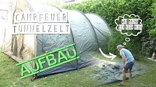 CampFeuer Zeltaufbau Familienzelt Gruppenzelt Zeitraffer [upl. by Himelman564]