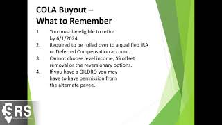 Countdown to Retirement Webinar  Tier 1 Regular Formula Employees [upl. by Imekawulo]