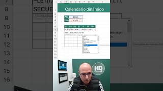 ✅ Calendario dinámico con una sola fórmula  Hablando de Excel formulas Excel Calendario [upl. by Elmore691]