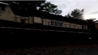 NS Chicago line Kendallville Indiana BNSF 9776 NORFOLK SOUTHERN HERITAGE UNIT [upl. by Haldas]