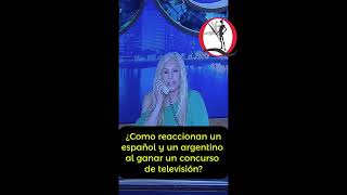 Reacción de 1 español vs 1 argentina al ganar concurso de TV ¡Increíble diferencia [upl. by Etteyniv]