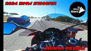 2024 BMW S1000RR 1 month review pros and cons first service unlock [upl. by Aneelahs911]