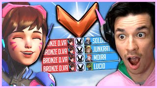 Overwatch 2  THE 1 BABY D VA PLAYER IN BRONZE [upl. by Ahsenyt]