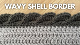 Quick and Easy Beautiful Crochet Blanket Border [upl. by Euqinimod]