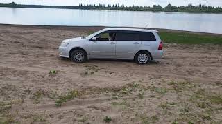 Toyota corolla fielder 4wd по песку вискомуфта [upl. by Ehudd]