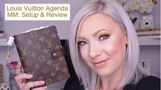 LOUIS VUITTON AGENDA MM SETUP amp REVIEW [upl. by Onia]