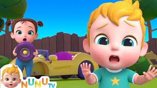 Wheels On The Car Go Round And Round  Nursery Rhymes amp Kids Songs  NuNu Tv [upl. by Markson]