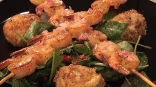 60 Shrimp Skewers with Lemon Buerre Blanc Roasted Garlic Croquettes Black Forest Cake [upl. by Athalie]