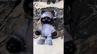 Handmade！Fluid ArtworkChasing the Moonfluidbear artartist diy bearbrick artist giftideas [upl. by Nahgeem]