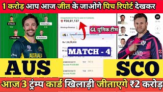 AUS vs SCO Dream11 Team Prediction  Australia vs Scotland 1st Match Dream11 Prediction [upl. by Nosreg]