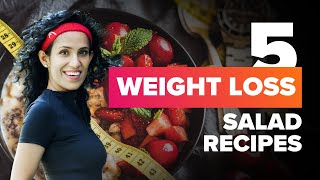 5 LowCalorie HighNutrient Salad Recipes for Weight Loss  Burn Belly Fat with Healthy Eating [upl. by Imat]