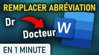 Remplacer automatiquement des abréviations sur Word [upl. by Hammock952]