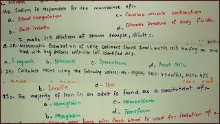 MLT MCQS50 Best MCQS for Lab technician and technologistDMLT BMLT [upl. by Yatnahs493]