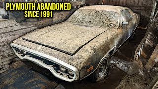 MOPAR Barn Find ABANDONED Plymouth  First Wash in 33 Years  Car Detailing Restoration [upl. by Bonner906]