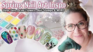 🌼 Spring Nail Art Ideas You Need to Try  Nail Stamping Dried Florals Textured Chrome amp MORE 🎨 [upl. by Danie416]