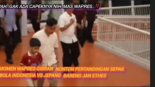 MAS WAPRES NONTON BOLA INDONESIA VS JEPANG DI GBK BARENG JAN ETHES presidenindonesia wakilpresiden [upl. by Grete]