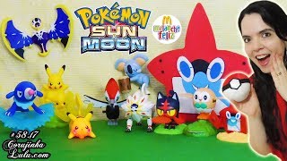 😍Nossa nova Coleção Completa de POKÉMON Sun e Moon do Mc Donalds 🍟Mc Lanche Feliz Dezembro 2017 [upl. by Eintihw]