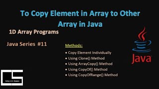 To Copy Values in One Array and Paste in Other Array  Java CodingwithShameera1 [upl. by Vivienne]