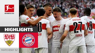 VfB Plays Poker for RunnerUp Spot  VfB StuttgartFC Bayern München 31 Highlights MD 32BL 2324 [upl. by Dicks]