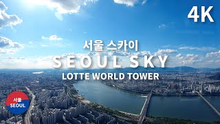 The tallest tower in Seoul Lotte World Tower Seoul Sky Observatory  서울에서 가장높은 타워 롯데월드타워 서울스카이 전망대 [upl. by Zwart127]