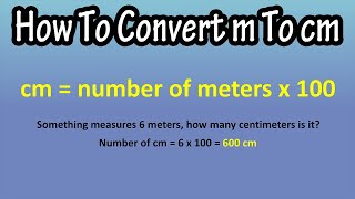 How To Convert Meters m To Centimeterscm Explained  Formula For Meters To Centimeters [upl. by Oidiple]