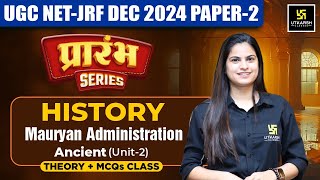 UGC NET Dec 2024 History  Unit  02 Mauryan Administration  Theory  MCQs Class  Monali Maam [upl. by Eyak]