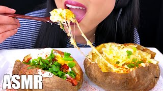 ASMR CHEESY LOADED BAKED POTATOES  ASMR Phan [upl. by Ahsikyt]