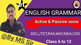 Voice  Active amp Passive English Grammar bymssir jtet NDA [upl. by Ydissac]