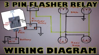 HOW TO WIRE 3 PIN FLASHER RELAY 12 VOLTS 3 PIN ELECTRONIC FLASHER RELAY [upl. by Aikmat703]