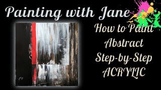 How to Paint Abstract Step by Step Acrylic Painting on Canvas for Beginners [upl. by Kevin521]