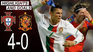 Portugal vs Spain 40  Highlights amp Goals  Classic Match 2010  Cristiano Ronaldo vs Iniesta Xavi [upl. by Eloise]