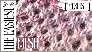 English How to knit the easiest mesh pattern [upl. by Marylin]