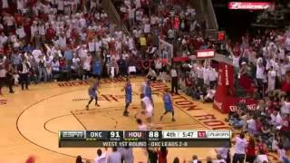 NBA Playoffs 2013 NBA Oklahoma City Thunder Vs Houston Rockets Highlights April 27 2013 Game 3 [upl. by Nylsoj]