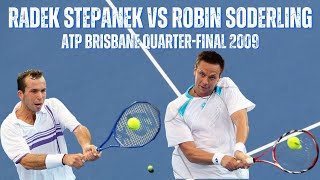 RADEK STEPANEK VS ROBIN SODERLING  2009 ATP BRISBANE FINAL [upl. by Netfa]