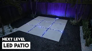 How I took my patio to the next level  Concrete patio with LED [upl. by Hallagan]