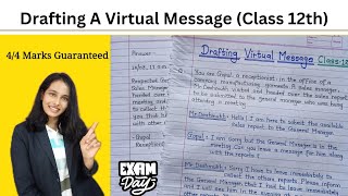 Drafting a Virtual Message Class 12Board Exam 12 Writing SkillVirtual message examplesBoards 2025 [upl. by Enyawal463]