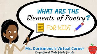 ✏️ What are the Elements of Poetry  Poetry Writing for Kids and Beginners [upl. by Ayahs]