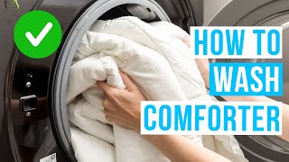 How to WASH A COMFORTER at home in washing machine [upl. by Kat]