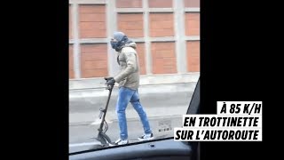 Rouler en trottinette électrique à 85kmh cest possiblemais interdit [upl. by Roxana119]