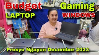 Mga Budget Gaming Laptop Windows Presyo Ngayon December 2023 Greenhills Shopping Center  HP  Dell [upl. by Nomzzaj523]