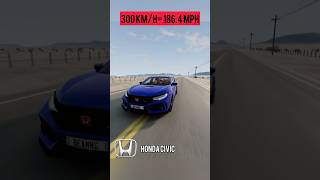 300 Kmh Crash Test With Honda Civic 😨  beamng beamngdrive carcrashsimulation carcrash [upl. by Cheyney]