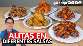 5 SALSAS PARA ALITAS  Sonqu  🍗😋 [upl. by Akimert]