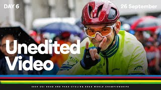 Day 6 Raw Video  2024 UCI Road and Paracycling Road World Championships [upl. by Akemhs108]